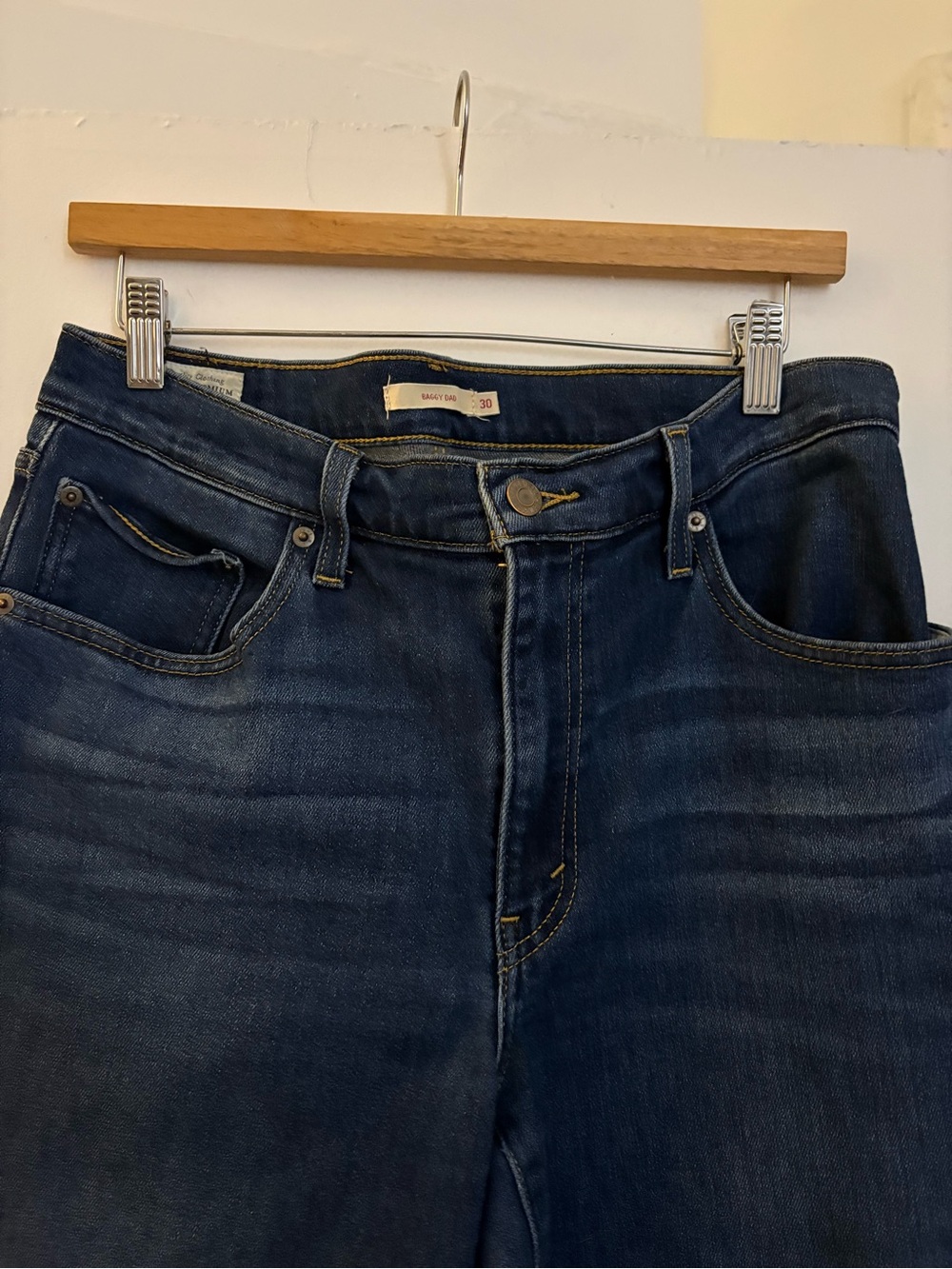 Levi’s Baggy Dad Dark Blue Denim Jeans - Size 30